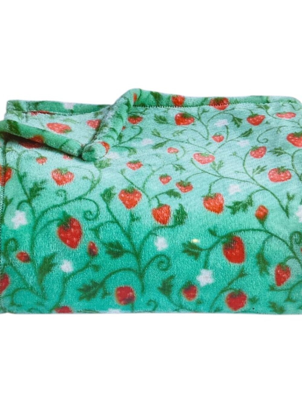 The Big One Oversized Supersoft Plush Throw Blanket 5'x6'  Red Strawberries